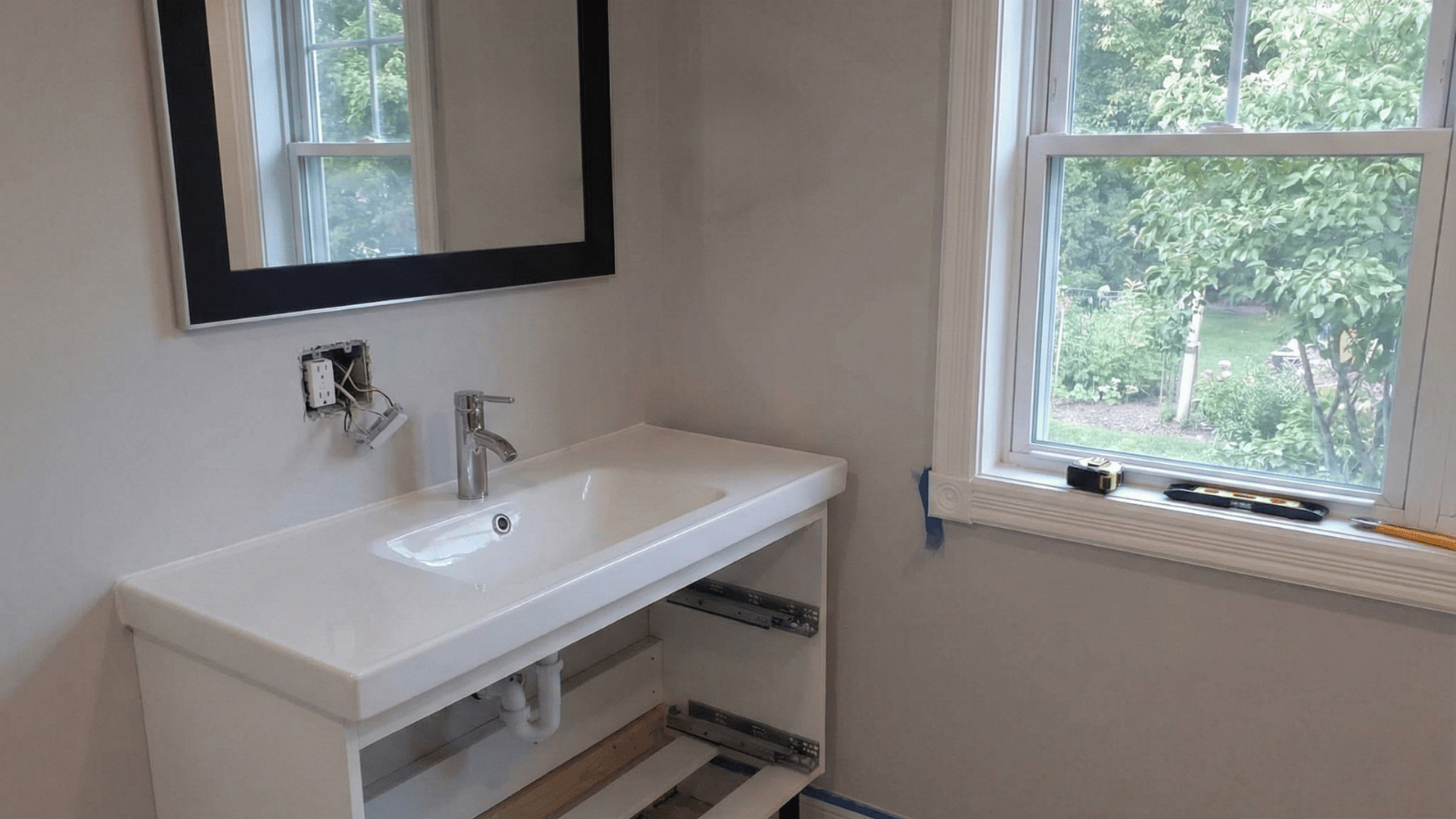 bathroom plumbing project
