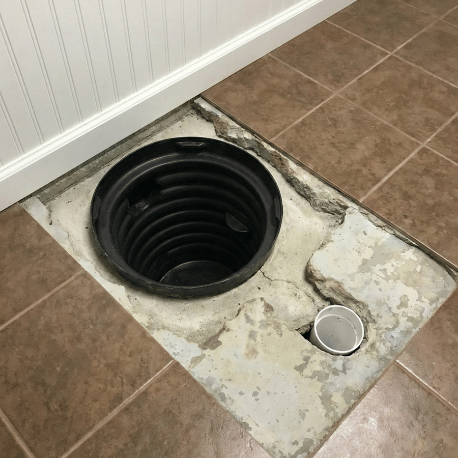 new plumbing drain installation